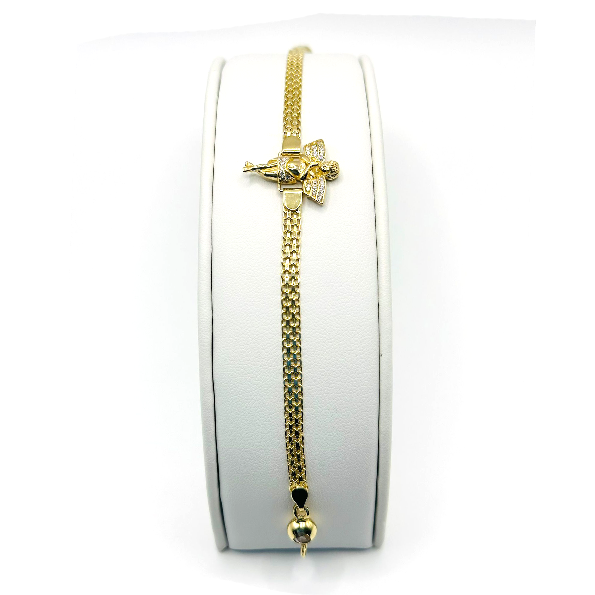 Angel Bracelet in 14K Gold and CZ