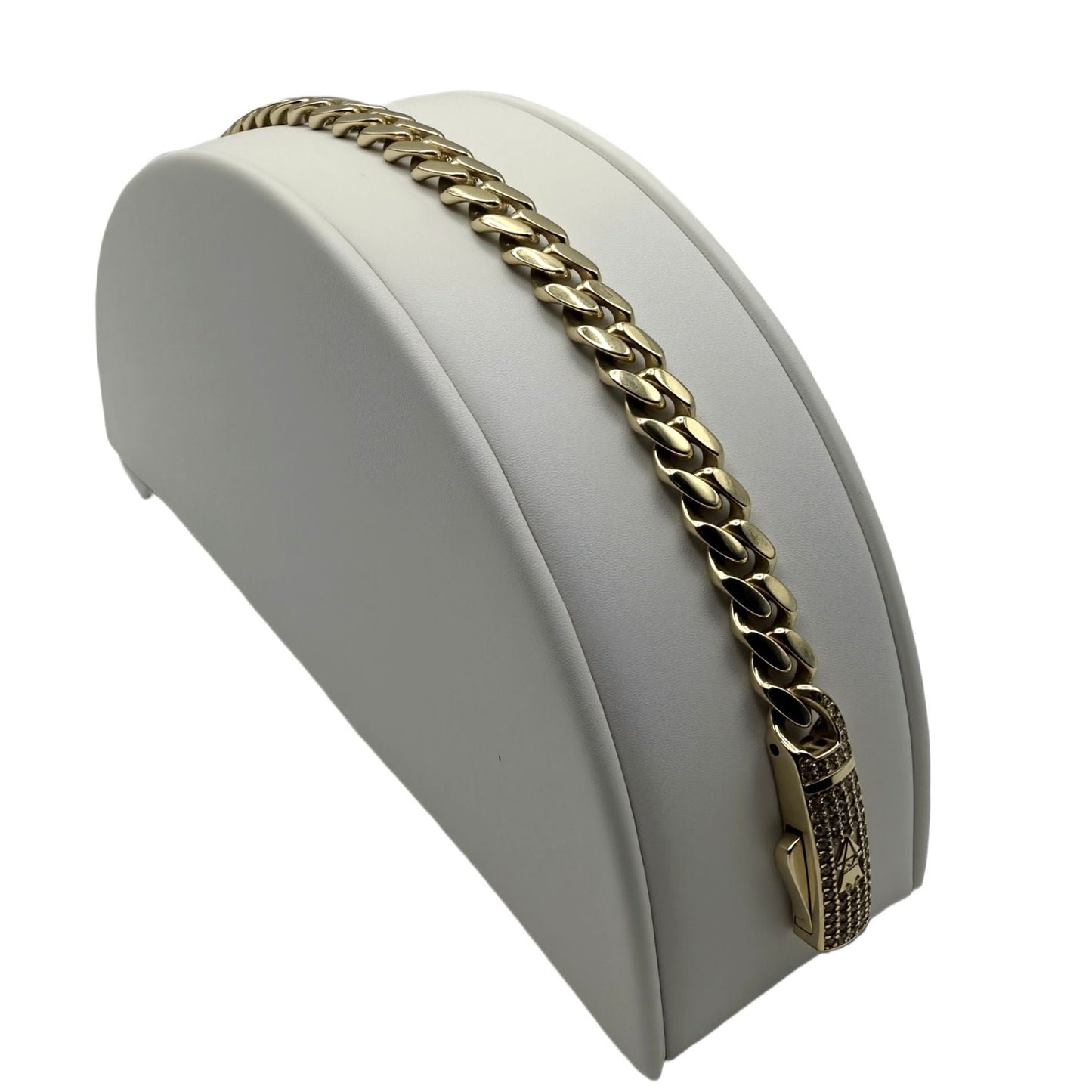 Monaco Cuban Link Bracelet in 10K Gold - No.1
