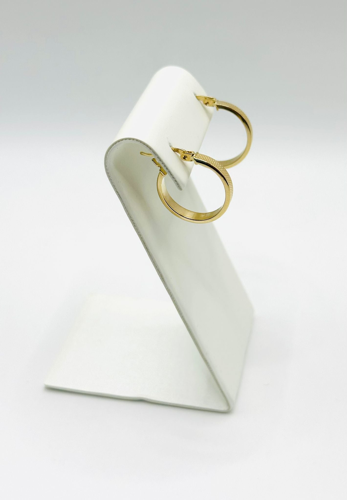 Designer Women's Hoop Earrings in 10K Gold - No.1