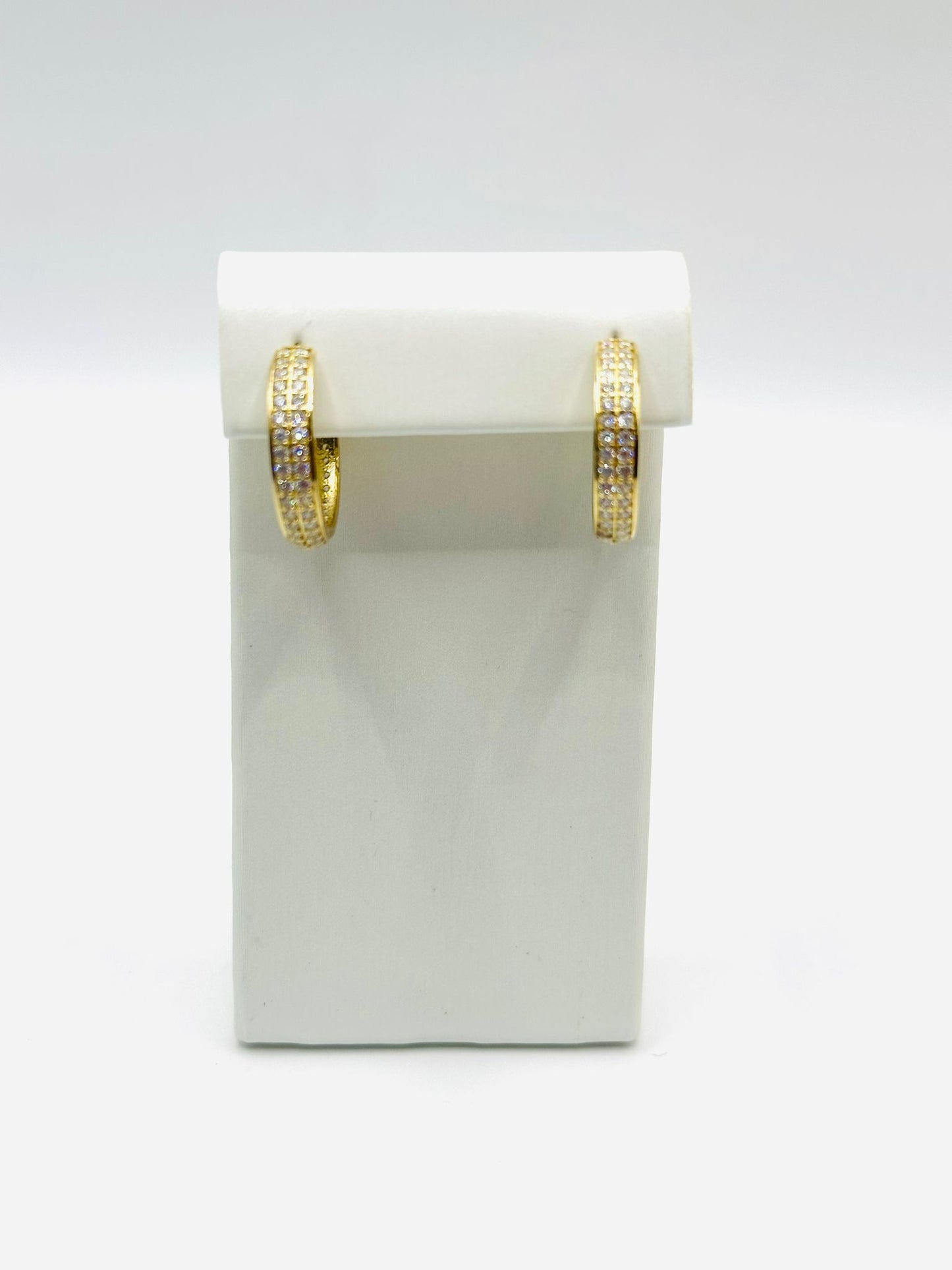 Designer Women's Hoop Earrings in 10K Gold - No.2