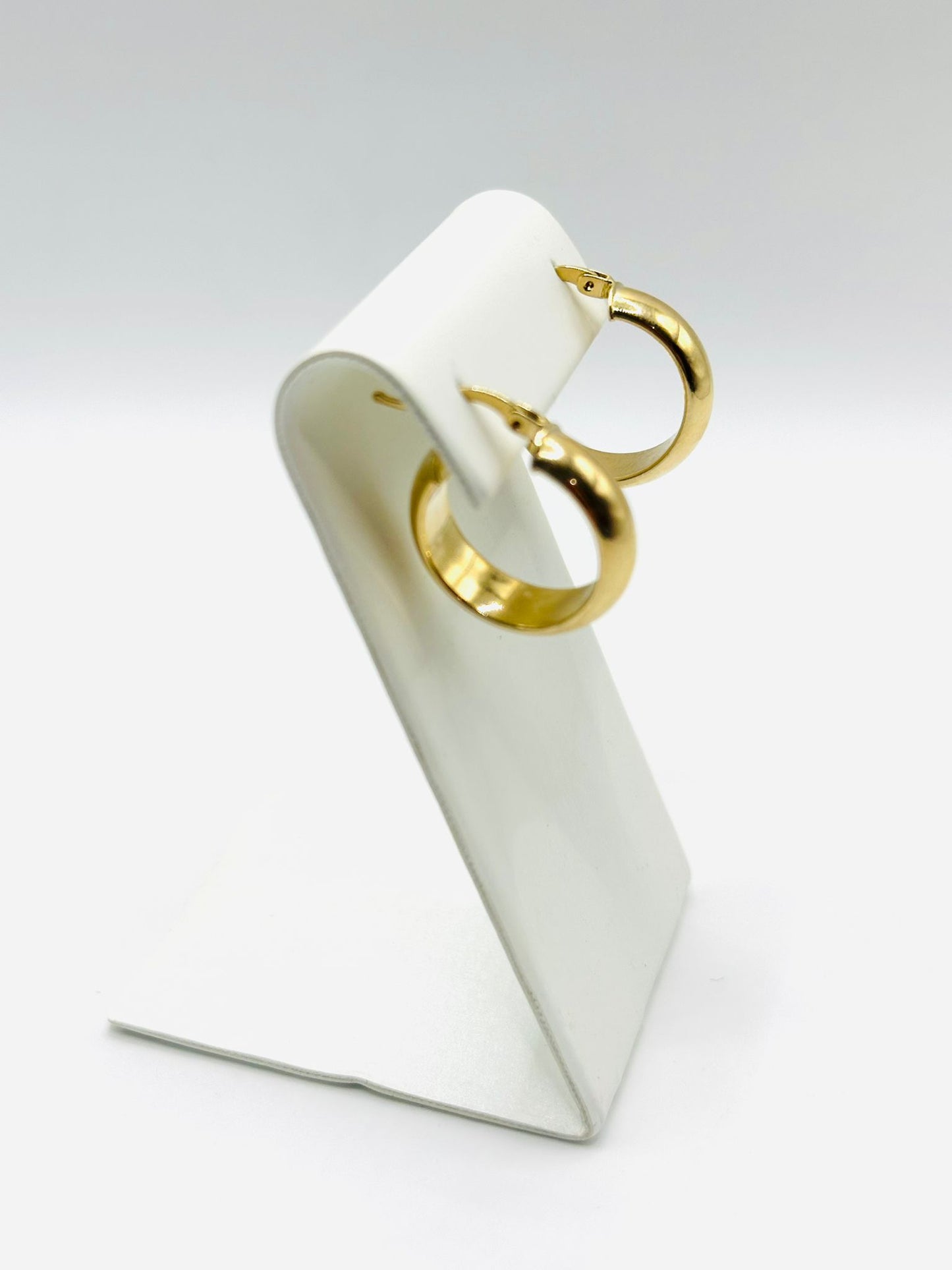 Designer Women's Hoop Earrings in 10K Gold - No.3