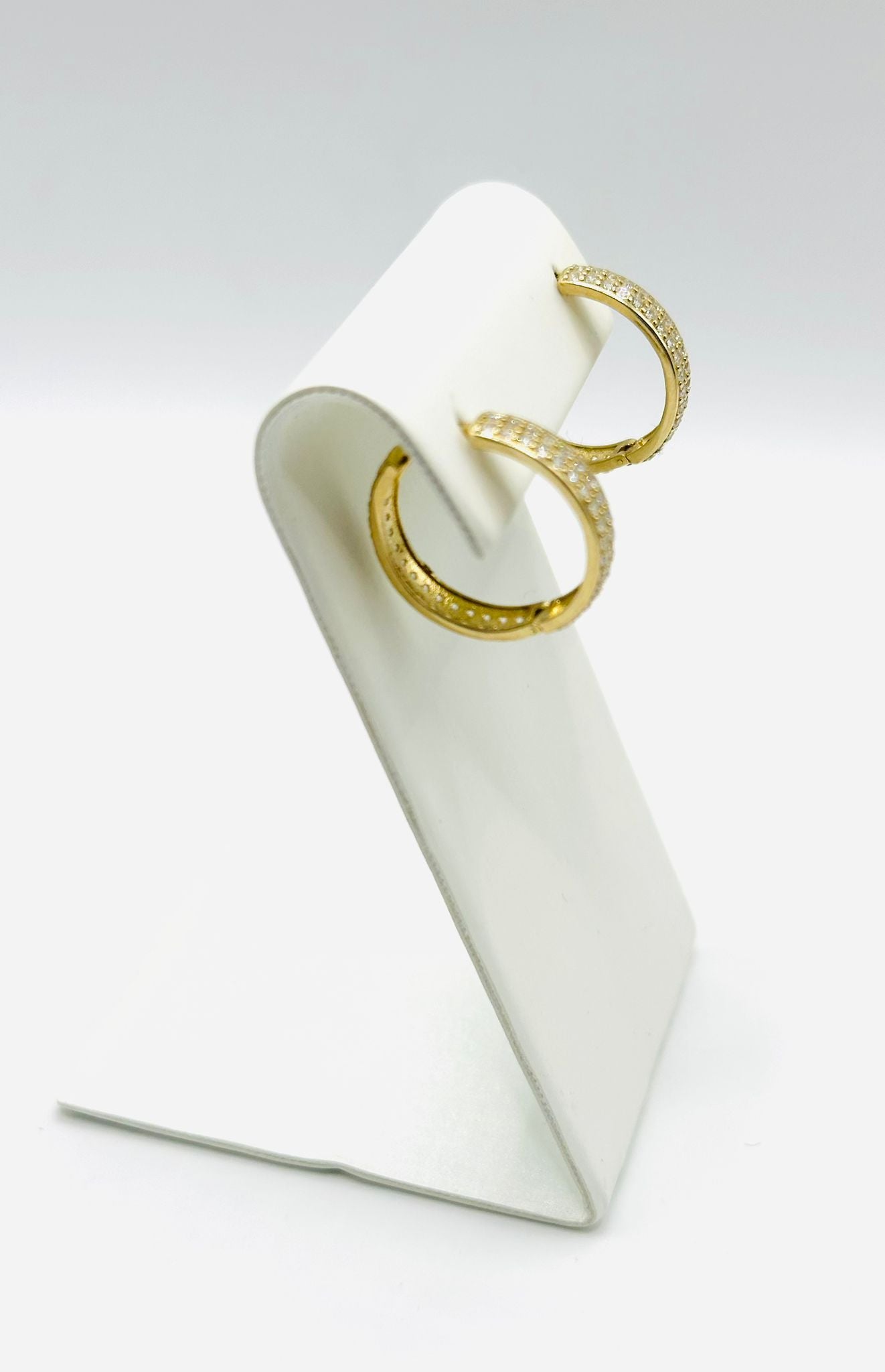 Designer Women's Hoop Earrings in 10K Gold - No.2