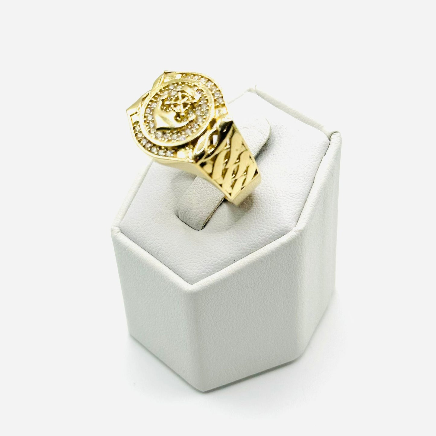 Anchor Men's Ring in 10K Gold