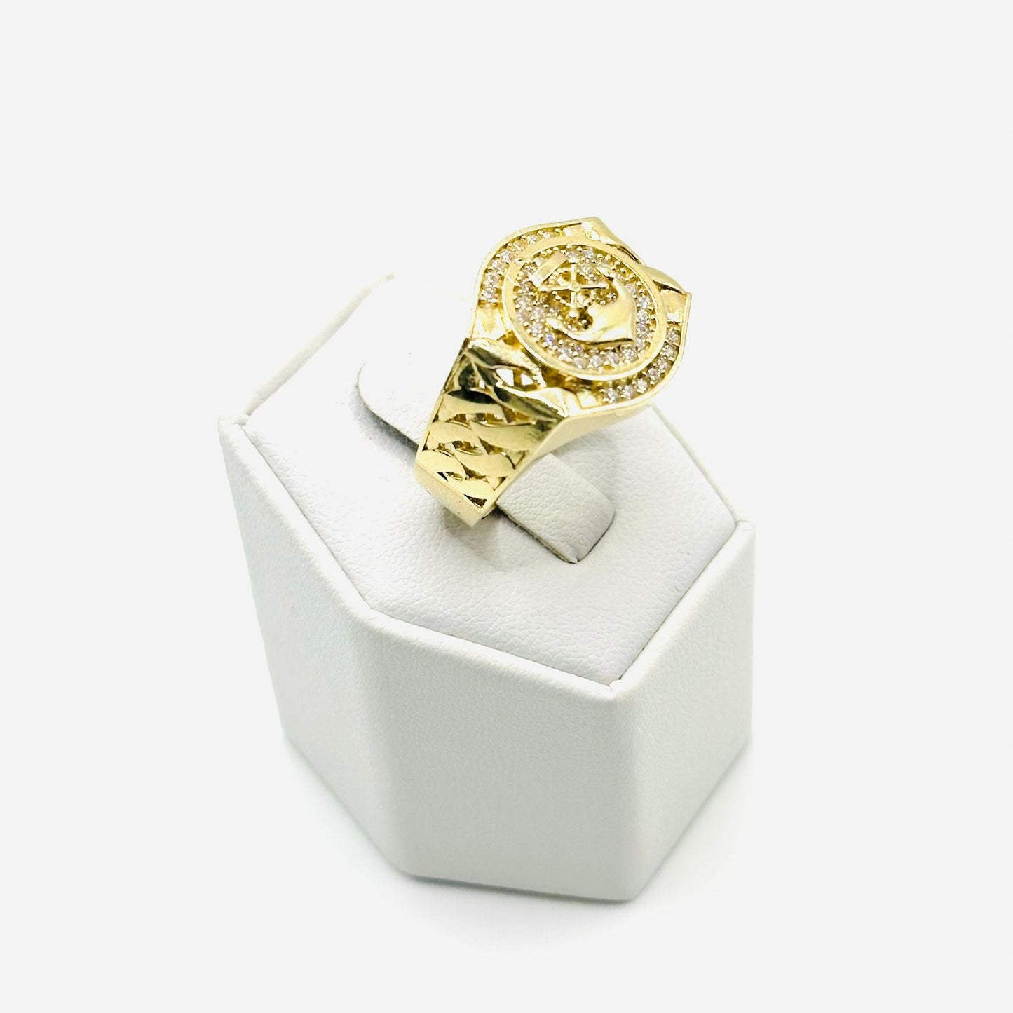 Anchor Men's Ring in 10K Gold