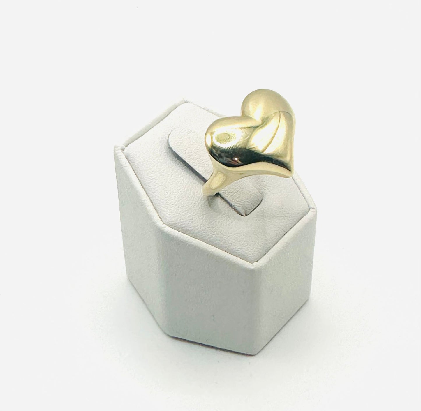 Designer Puff Heart Women's Ring in 10K Gold