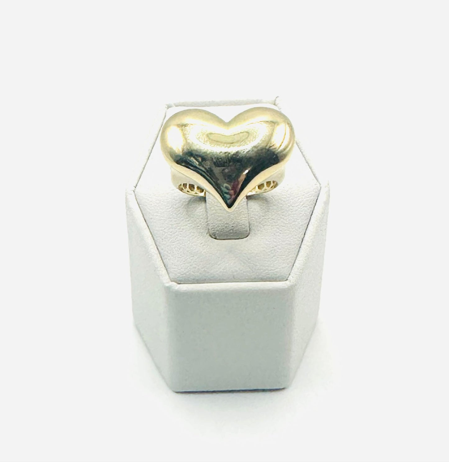 Designer Puff Heart Women's Ring in 10K Gold