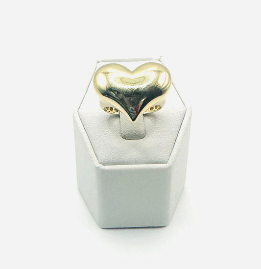 Designer Puff Heart Women's Ring in 10K Gold