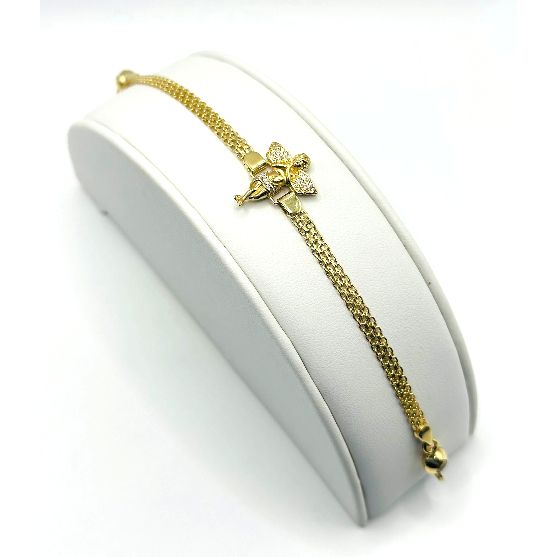 Angel Bracelet in 14K Gold and CZ