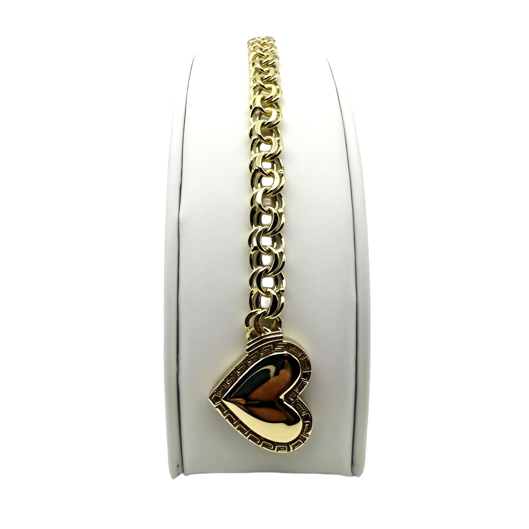 Puffy Heart Bracelet in 14K Gold