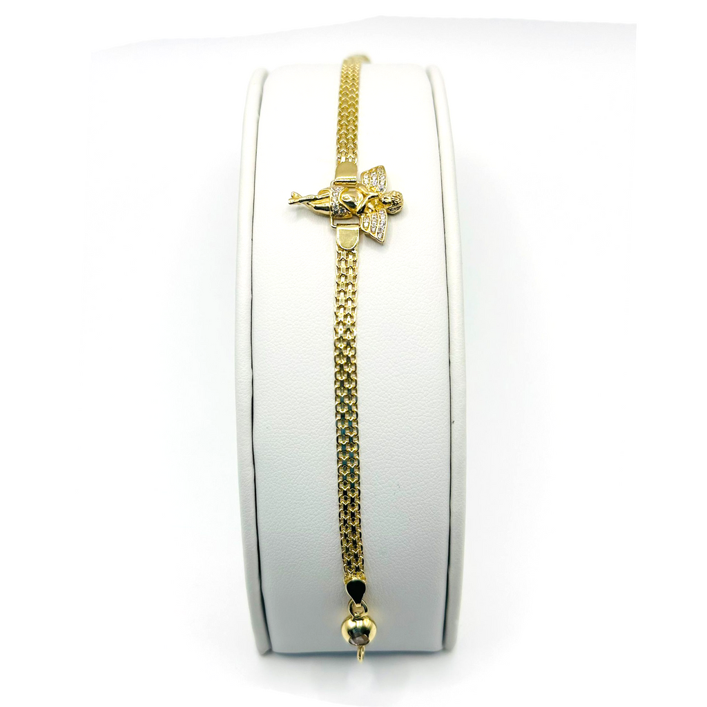 Angel Bracelet in 14K Gold and CZ